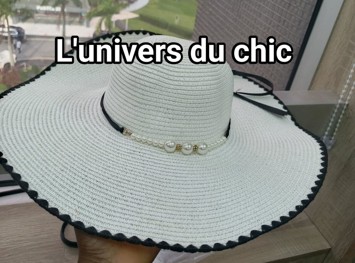 Chapeau de plage élégant femme