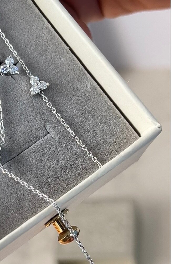 Bracelet argent zircon papillon