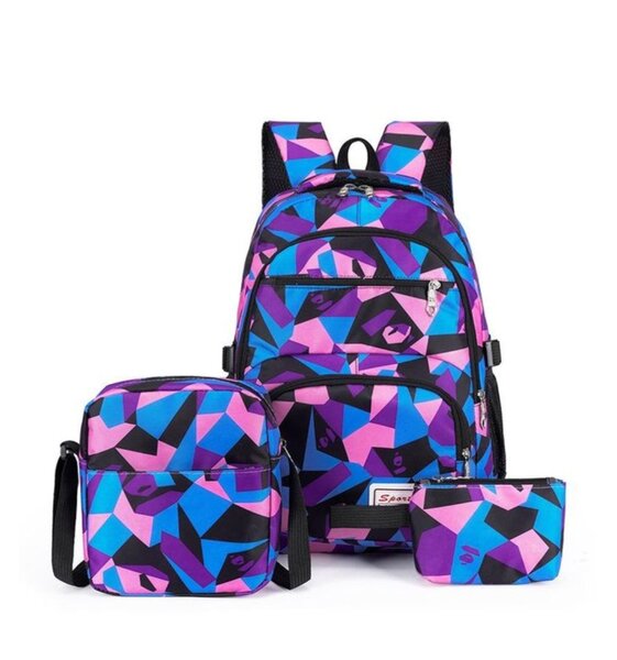 Ensemble sac à dos géométrique