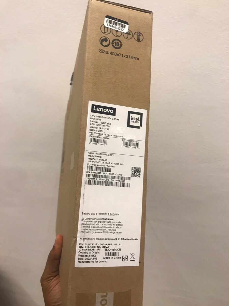 Lenovo Ideapad 14 core i3 128/8gb