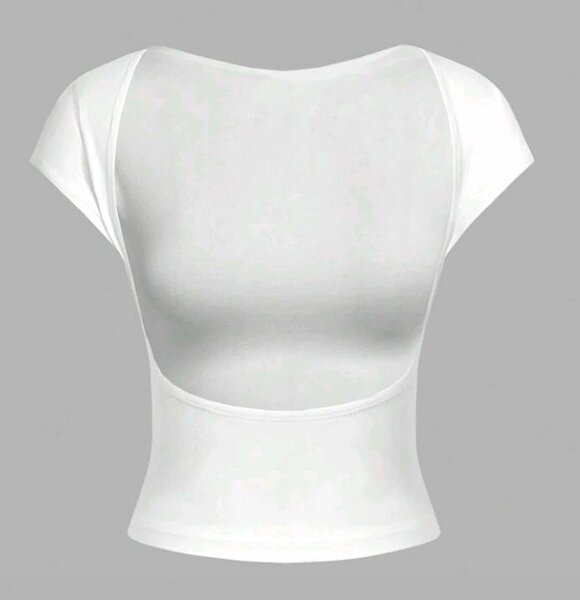 Top court dos nu femme