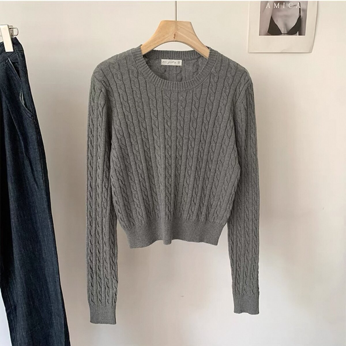 Кофты с плетениями, ткань хлопок