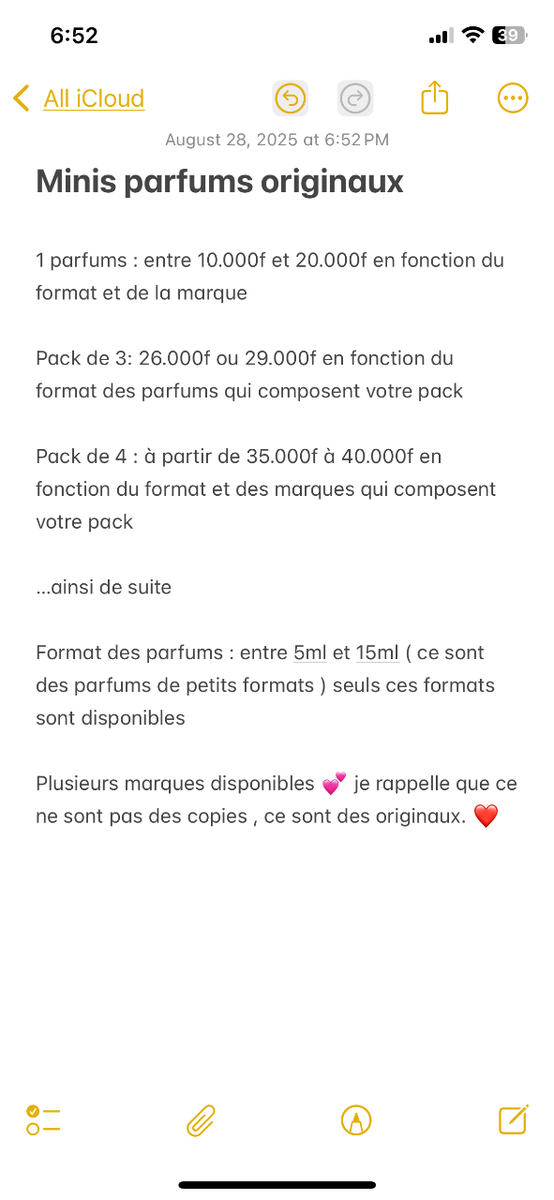 Mini Original Perfumes Set