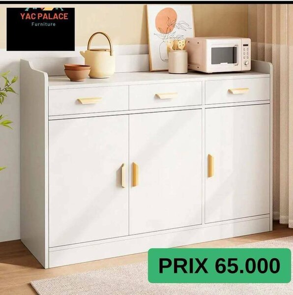 Buffet moderne blanc 80CM