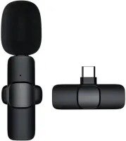 K8 Wireless Lavalier Microphone Portable Audio Video Recording Mini Microphone for Live Broadcast Gaming Phone Microphone