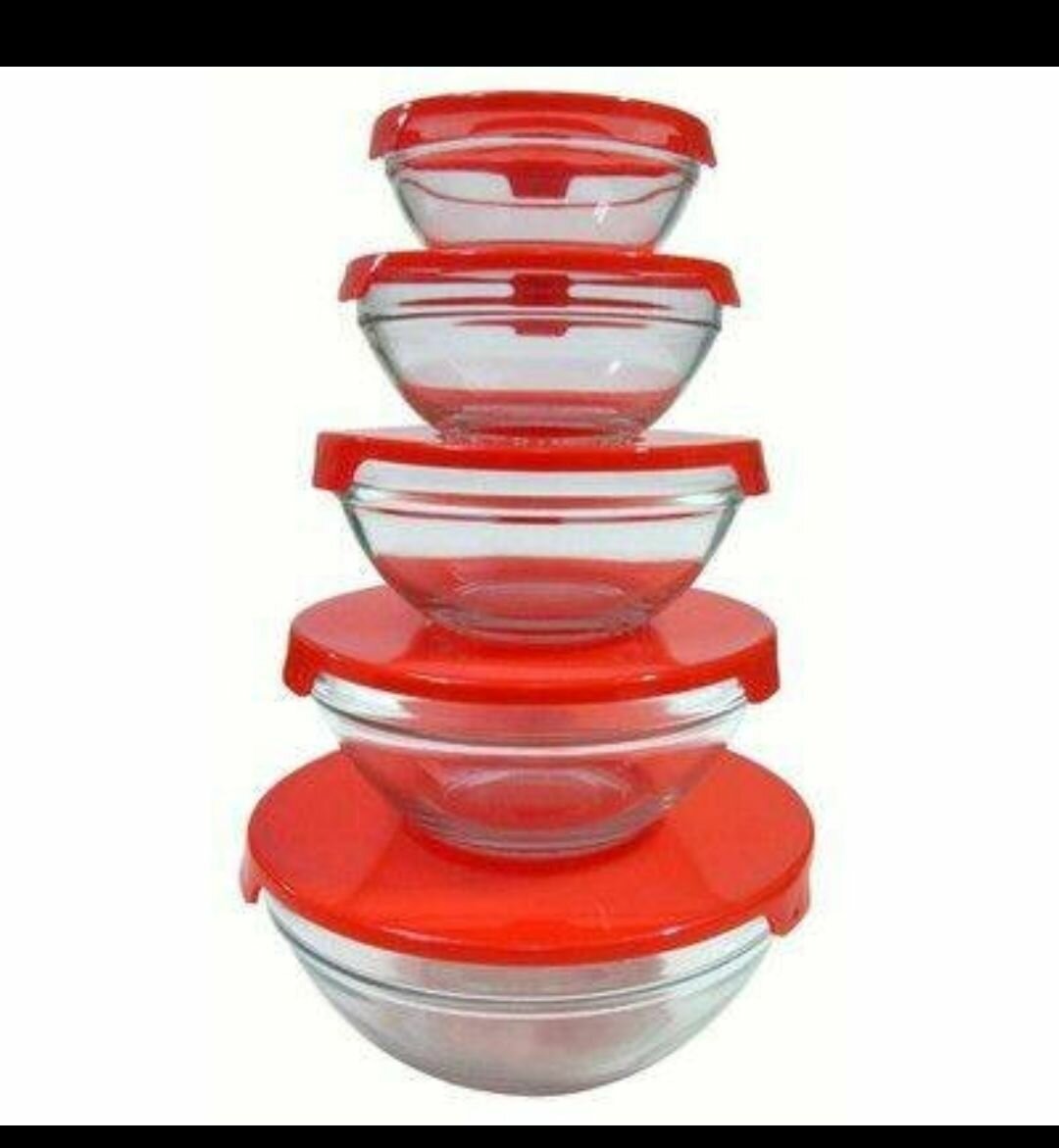 5 Bols en Verre Empilables