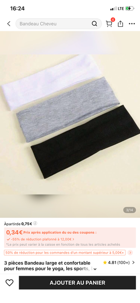 Bandeaux élastiques pour cheveux