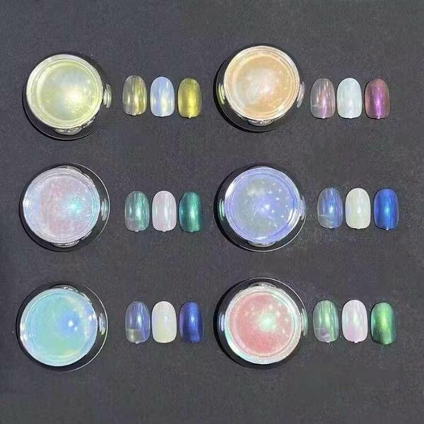 Poudres nacrées pour ongles