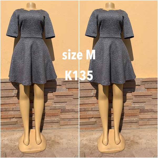 Gray dress with lurex size M