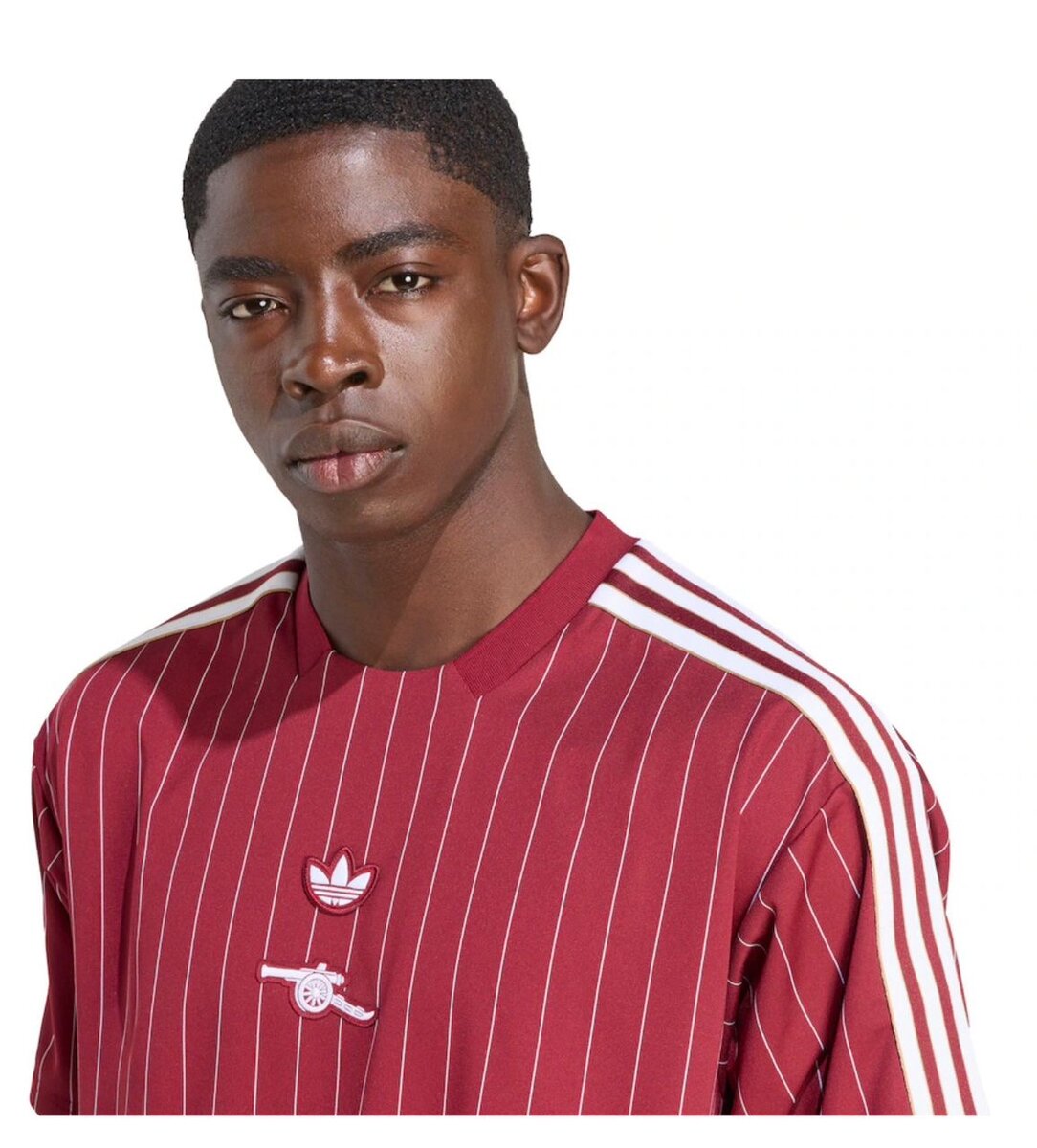 T-shirt rayé rouge unisexe