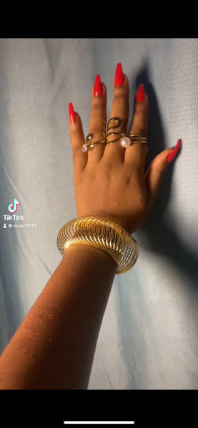 Bracelet manchette doré élégante