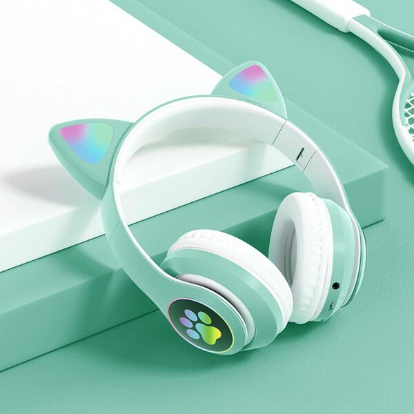 Casque lumineux vert