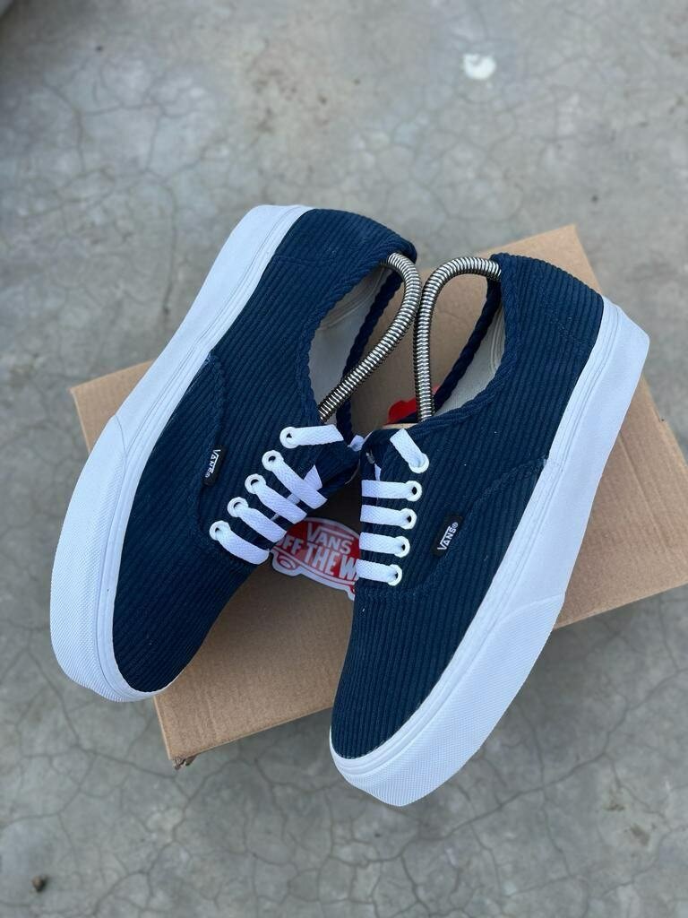 Chaussures Vans velours bleu