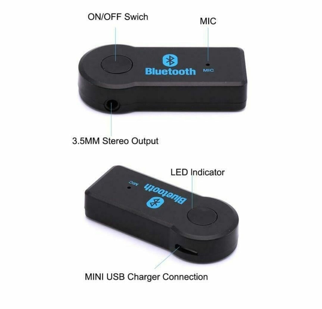 3.5MM WIRELESS BLUETOOTH RECEIVER KIT FOR CARS & PHONES & PC