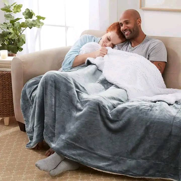 Gray Fluffy Fleece Blankets 