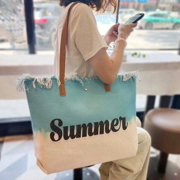 Sac de plage rayé été