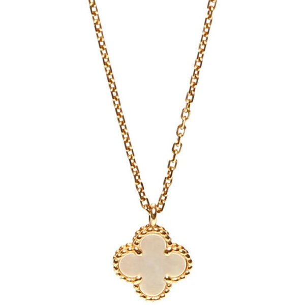 Collier argent trèfle noir