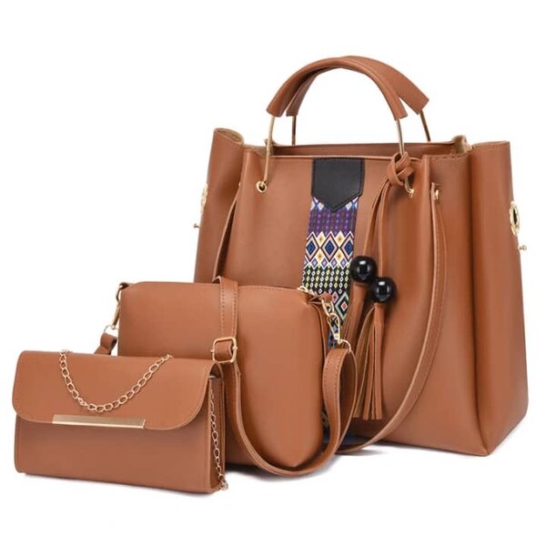Elegant Brown Handbag Set
