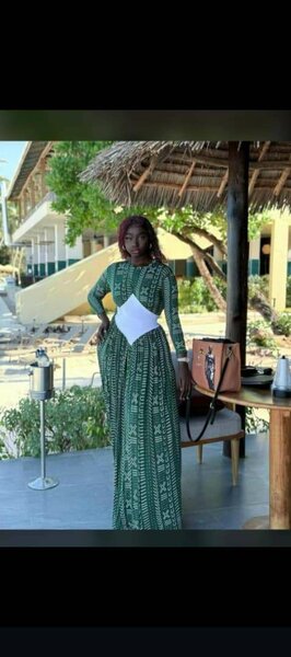 Robe longue verte chic