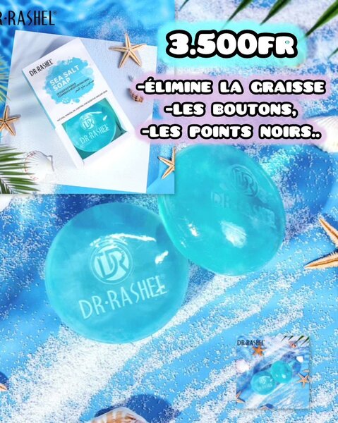 Savon à base de sel de mer pour visage et corps