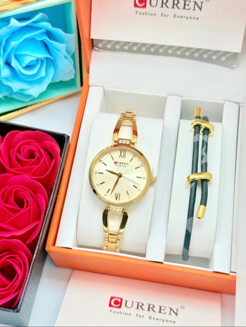 Montre élégante Curren dorée