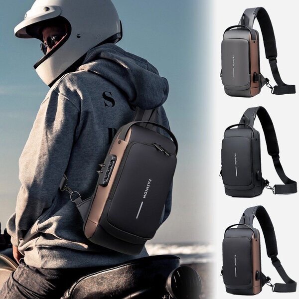 Sac bandoulière moto étanche