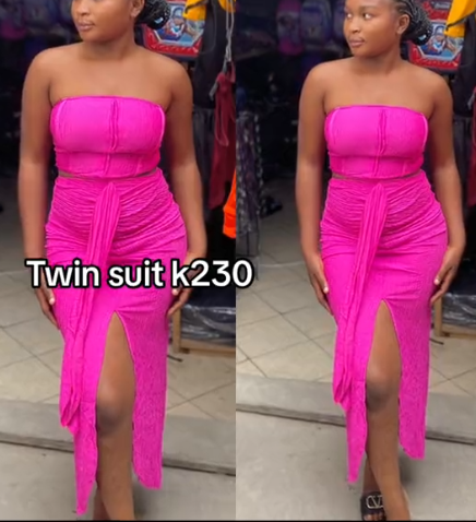 Women's suit, long skirt and top