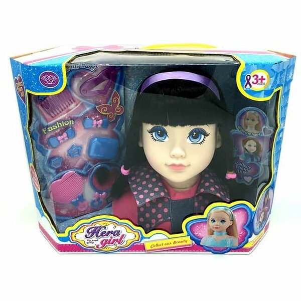 Tête de poupée pour filles, tête de poupée pour la coiffure