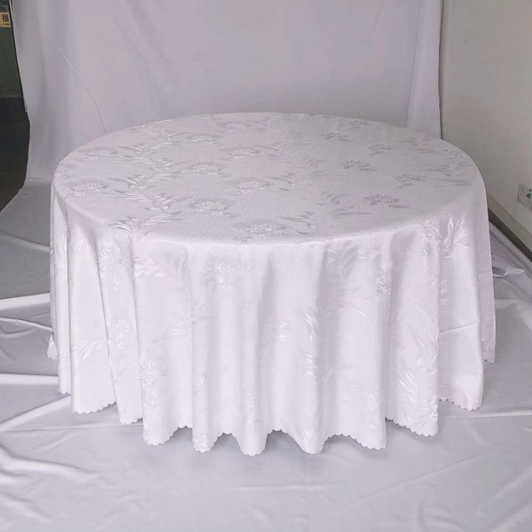 Nappe Ronde Blanche Élégante