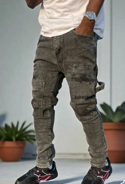 Jeans cargo slim homme