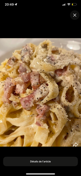 Tagliatelles au jambon