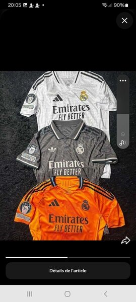 Maillots de football Real Madrid