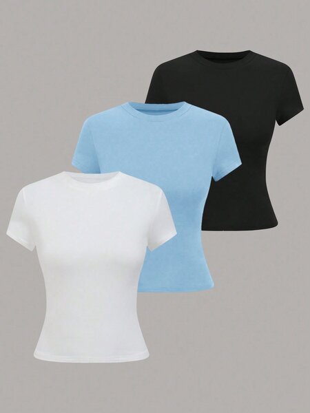 Lot de T-shirts Basique Femme