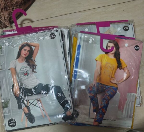 ladies' cotton night suit