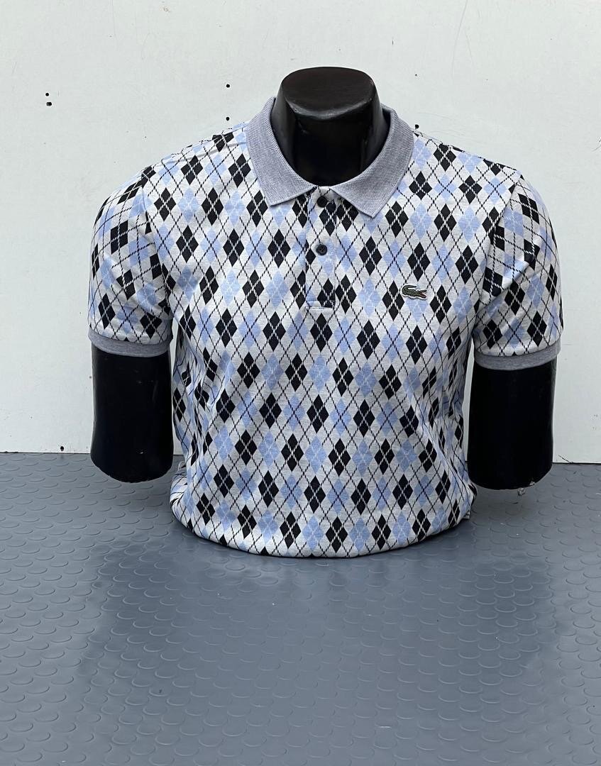 Polo en maille à motifs argyle