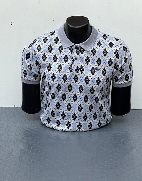 Polo en maille à motifs argyle