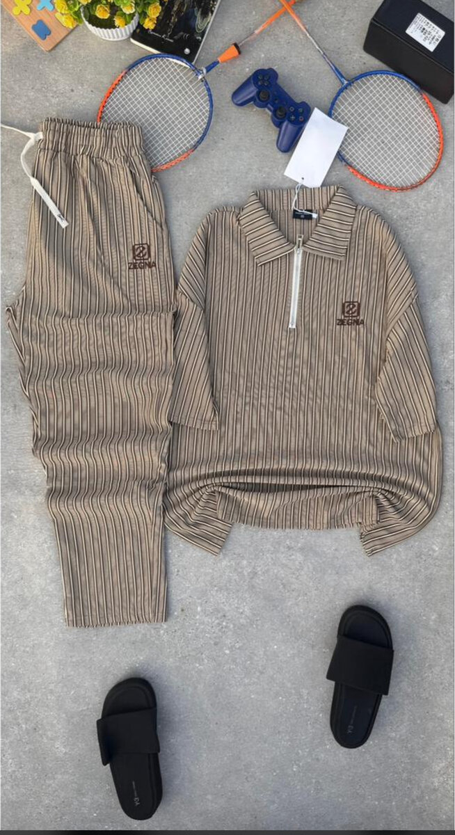 Ensemble décontracté rayé