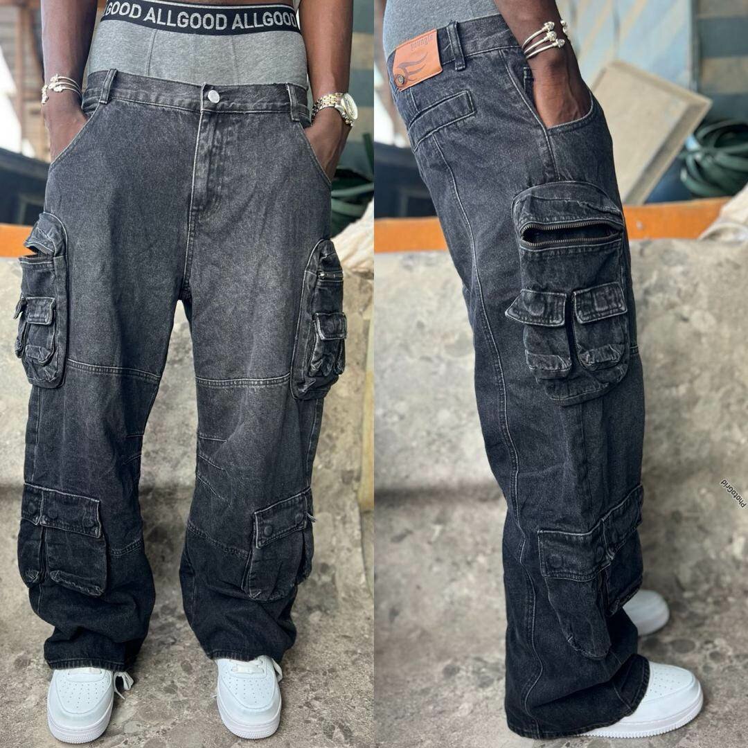 Pantalons cargo en jean tendance