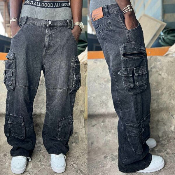 Pantalons cargo en jean tendance