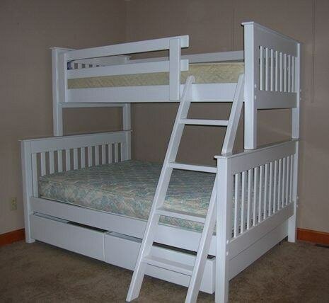 Lit superposé blanc robuste