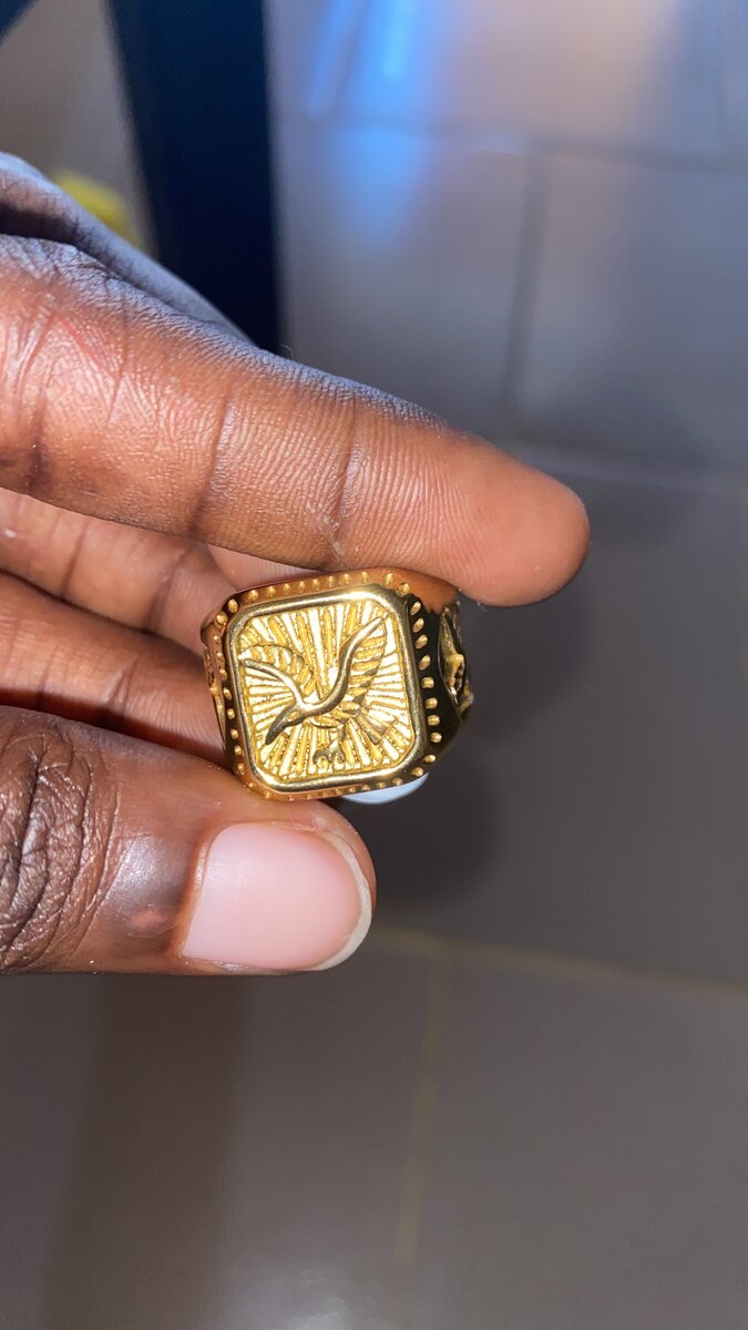 Gold Eagle Signet Ring