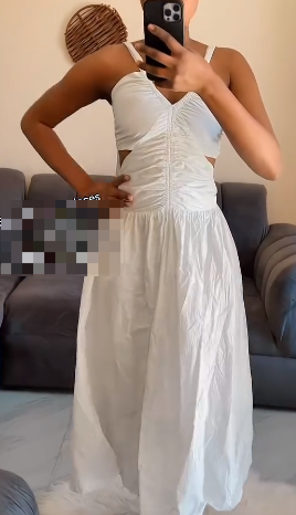 white sundress with slits