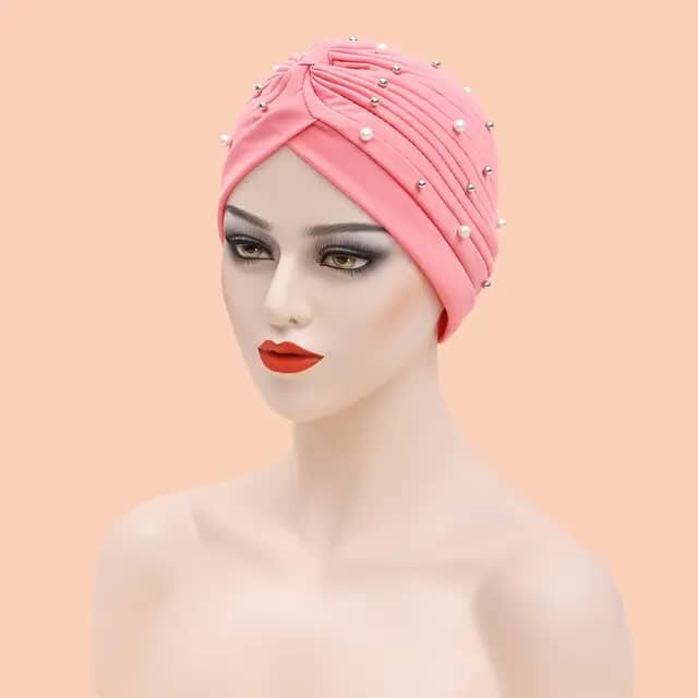 Turban perlé élégant