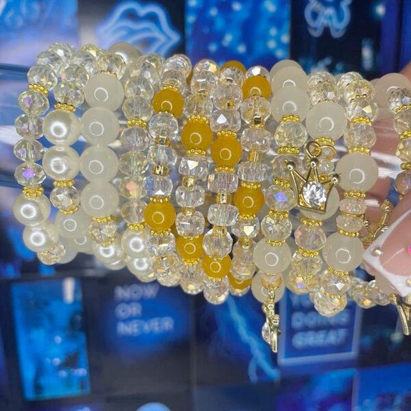 Bracelets en perles cœur