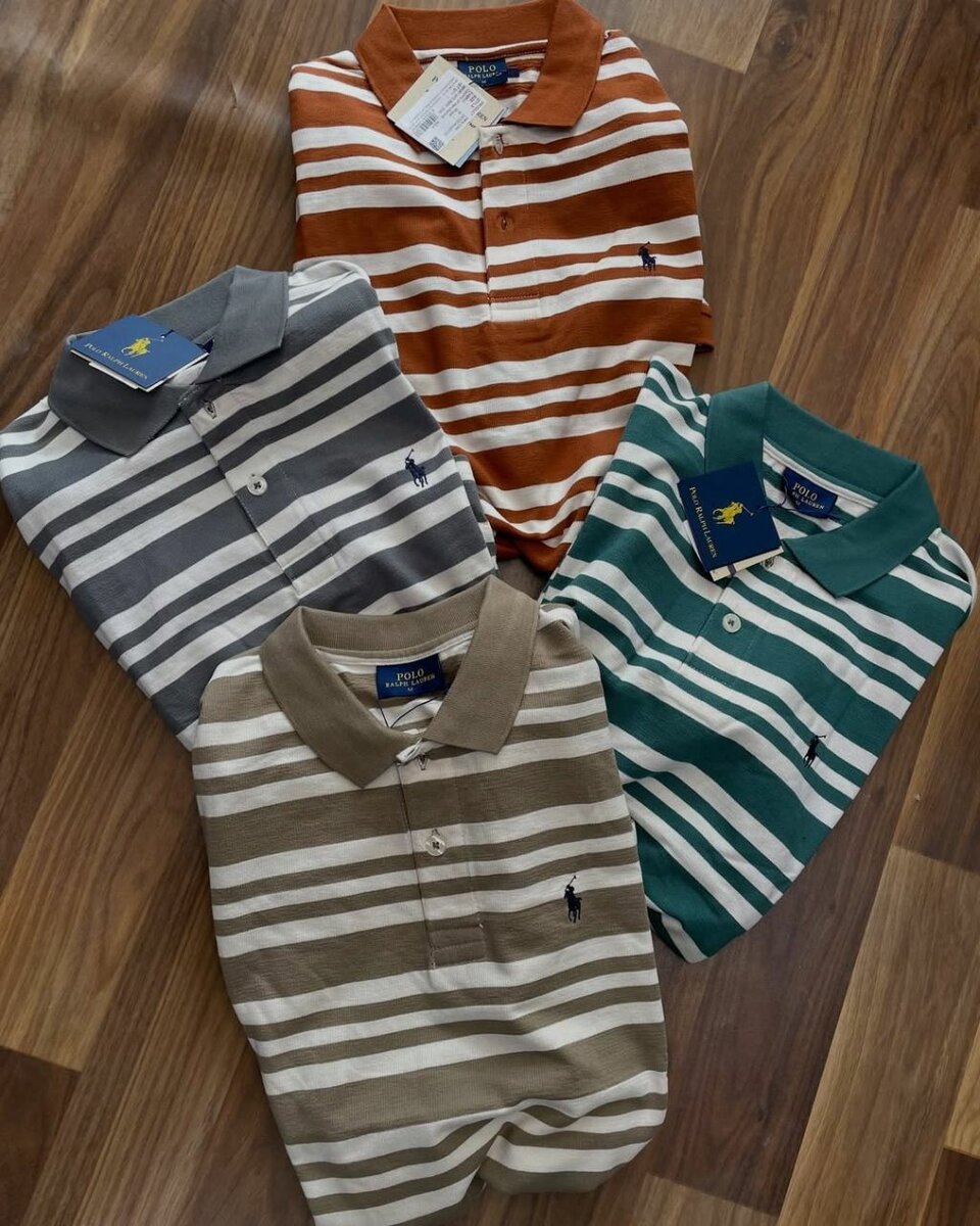 Polo en coton à rayures