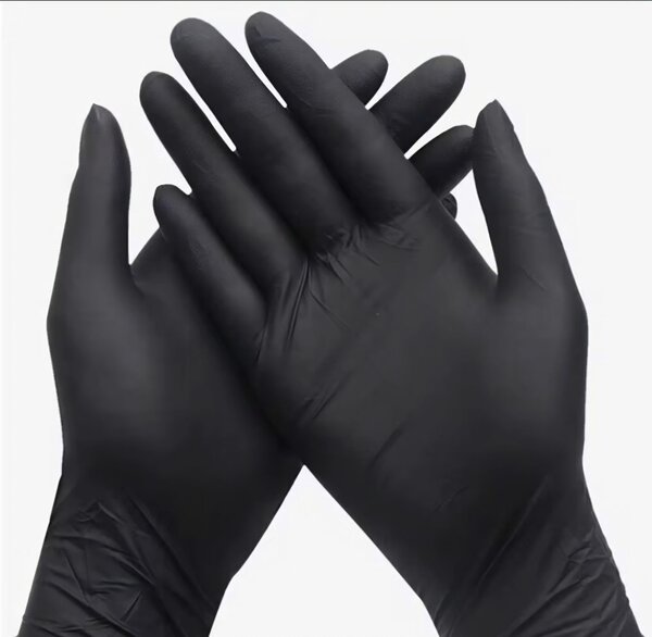 Gants en nitrile noirs jetables