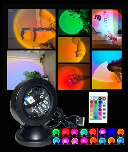 Lampe de Projection Arc-en-Ciel