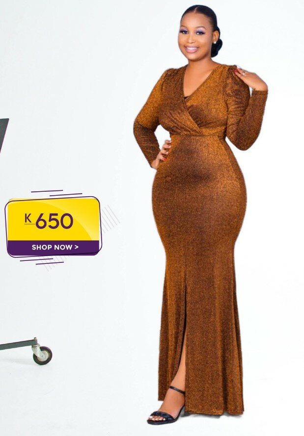 Stylish and high-quality women's dress brown