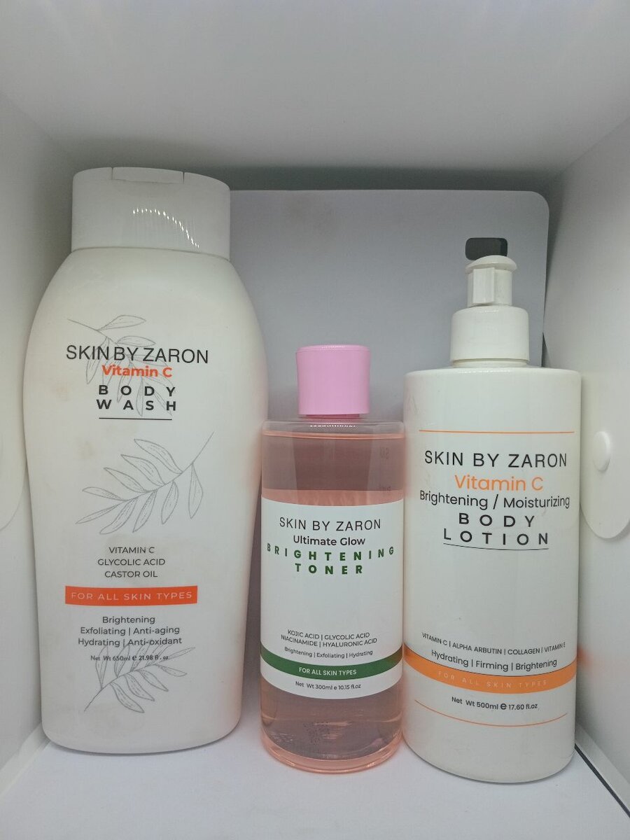 Skin By Zaron Body Wash, toner & Lotion