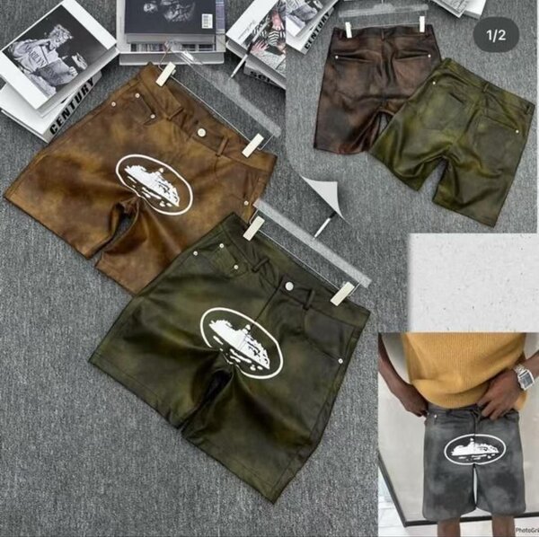 Shorts en cuir pour hommes élégants